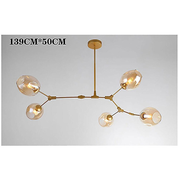 Branch Lights -kattokruunu 5 lampulla LED-riipusvalaisin