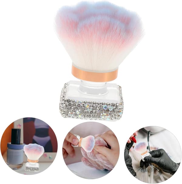 Fluffy neglestøvbørste til makeupapplikation, bløde, behagelige børster