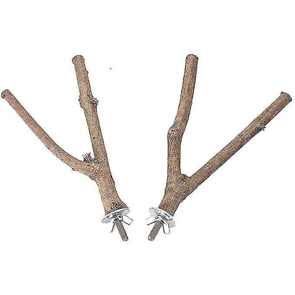Fuglebur av tre Abbor 4-pakning 15 cm Y-form Kanarifink undulat