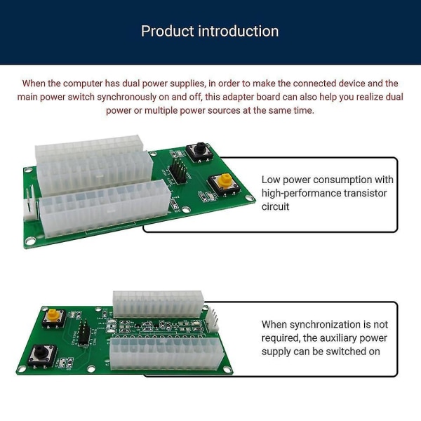 Dual Tre-Powerforsynings Starter Board 4-pin IDE 24-pin