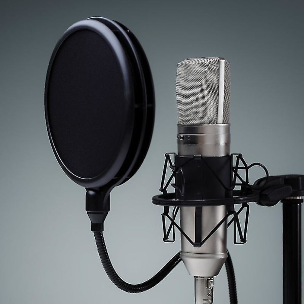 1 set huippuluokan tehokkaan mikrofonin tuulilasin mikrofonin pop-suodatinta lähetystä varten
