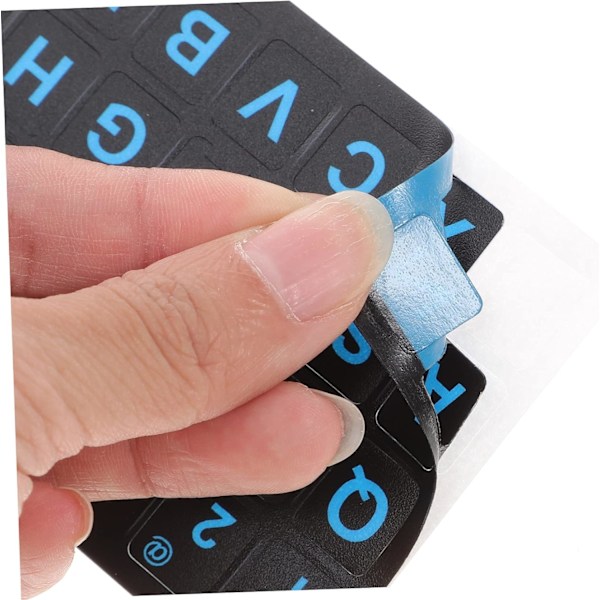 6 stk. Universal Engelsk Tastatur Klistremerke Erstatning Laptop Tastatur Bokstaver Klistremerker Sett Frostet Overflate