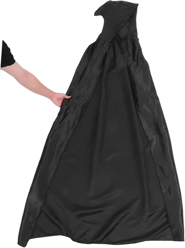 Hætteklædt kappe til voksne med åndbart letvægtsstof Sort Grim Reaper Kappe