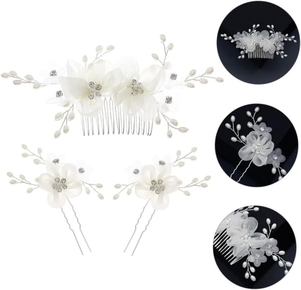 Elegant strass hårstycke bröllop hår sidokam brud sidokam brud bröllopssmycken
