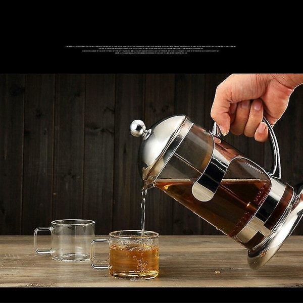 600 ml Multifunktionell Glaskaffe Luftpressa Te Mjölkskummare