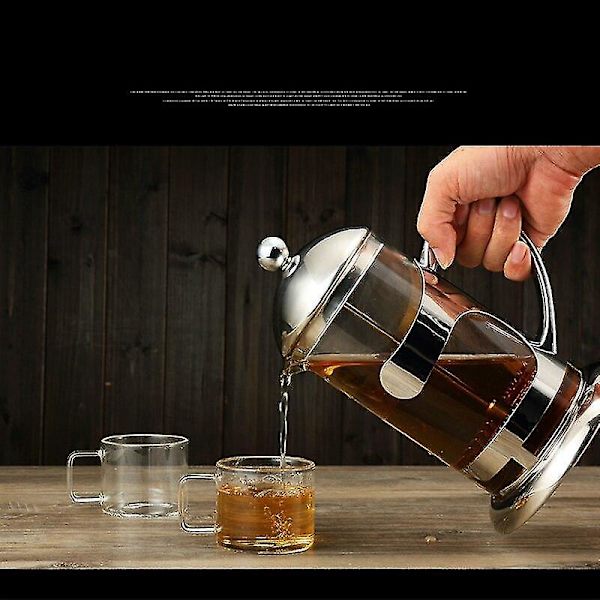 600ml Multifunktionel Glas Kaffepresse Te Mælkeskum Apparat