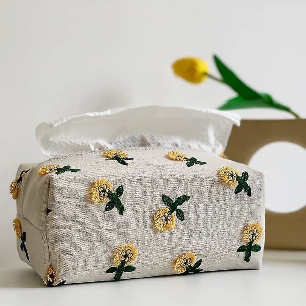 Tissue Box Blomsterbroderi