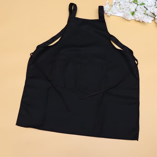 Vanntett arbeidsforkle, oljebestandig forkle, doble skulderstropper, komfortabel passform, polyester, svart