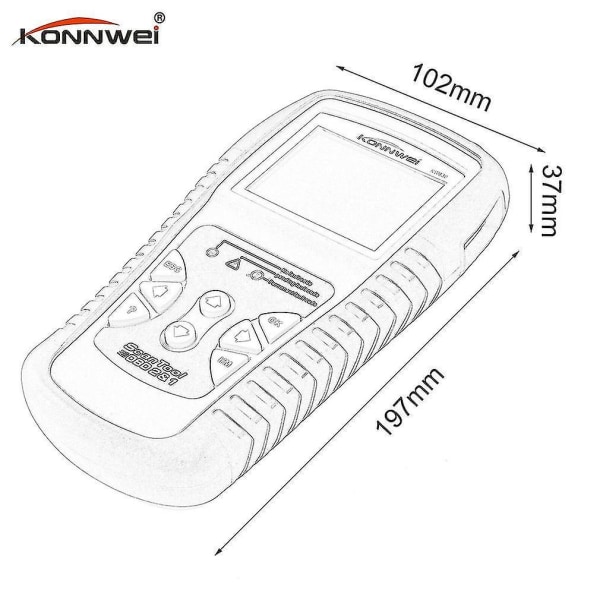 Konnwei OBD2 Eobd -skannaustyökalu Auto Scanner Diagnostic