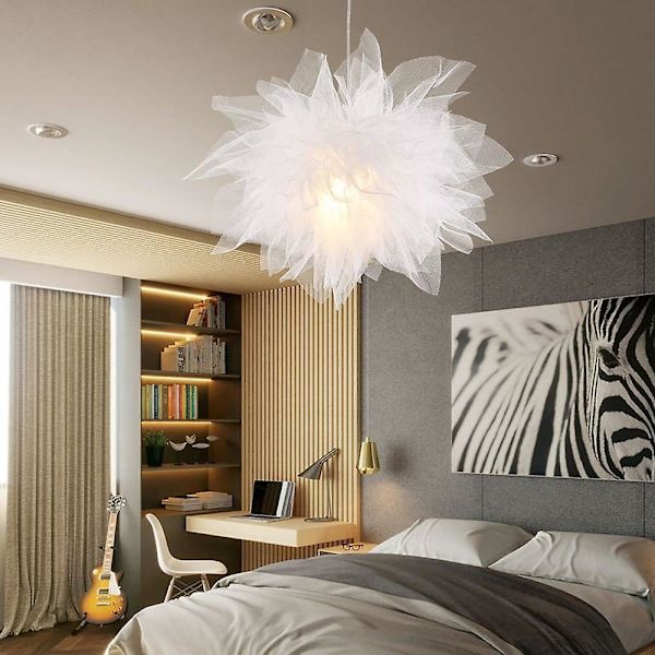 LED-Hänglampa Vit Mesh Chandelier Modern Bröllopsrum
