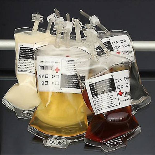 Halloween-fest Vampyr Cosplay Transparent Blod-påse Dryckesflaska T-yuhao