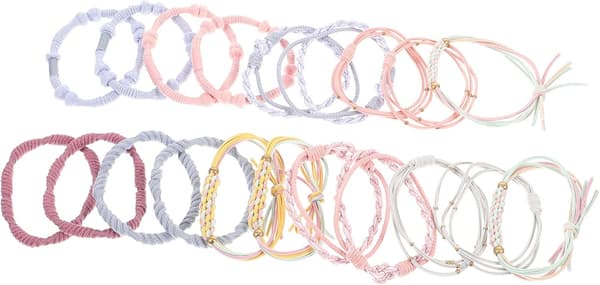 Bohemiska Hårsnoddar Elastiska Hårgummiband 20 st Flätade Scrunchies för Kvinnor Flickor