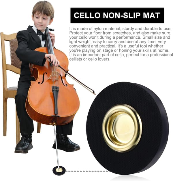Cello End Pin Holder Nylon Anti-slip Mat Floor Protector with Solid Design
