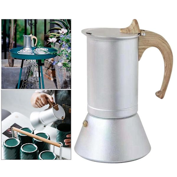 300ml Kogeplade Kaffeemaskine Aluminium Moka Pot Rustfri