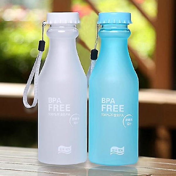 Scrub Bärbar Läcksäker Vattenflaska Cykling Sport Oöverskådlig 550ml Dryckesflaskor Blue