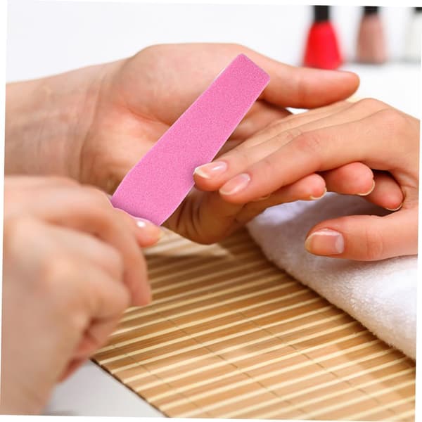 20 stk. bærbare dobbeltsidede neglefile svamp neglebuffere til manicure