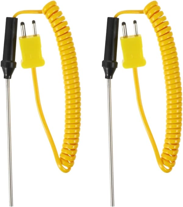 2 stk K-type termoelementprobe temperatursensor for grillkjøtt høytemperatur termoelementsensor