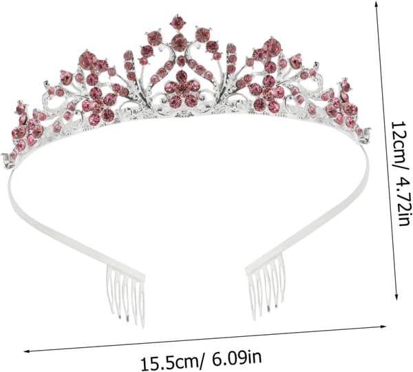 Luksuriøs brudehodeplagg for kvinner med krone til bryllup Rhinestone Tiaraer Hårbånd Bryllupshodeplagg