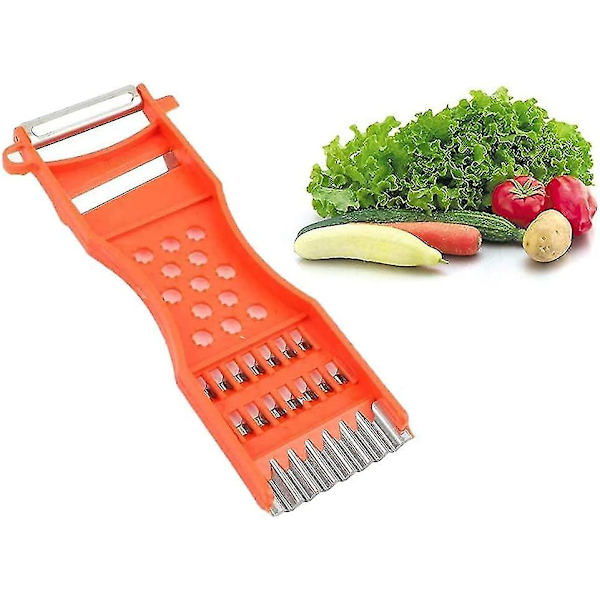 Metallskrapa Frukt Rivjärn Skärare Grönsakspelare Orange Röd (2-pack)