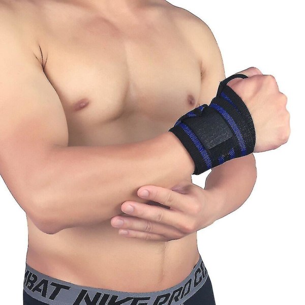 Viktlyftningshandledsbandage Wrist Wraps Bandage (1 styck, svart