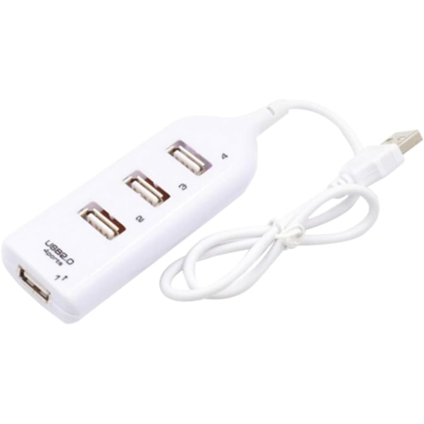 2 stk. -i-ett USB-hub 4 porter USB-splitter for bærbar PC 2.0 Datahub Overbelastningsbeskyttelse for Xp/vista/7/8/10