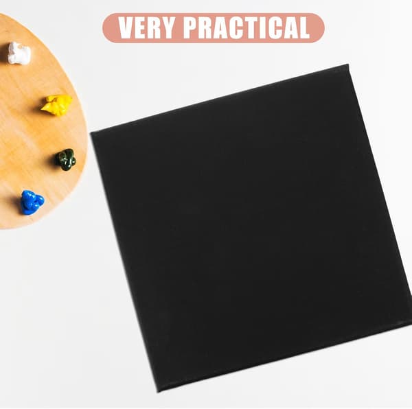 Lærredsplader og oliemalingspaneler til studerende, sort 25x25cm lærredspanel egnet