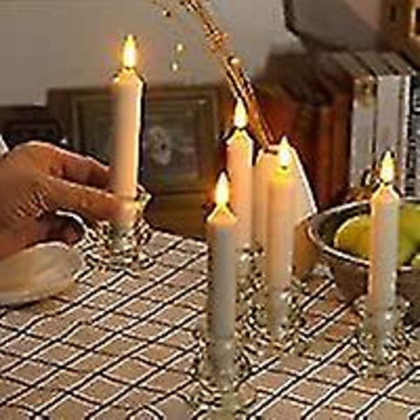 Klar Glas Lysestager 6 Pakker Søjle Bryllup Dato
