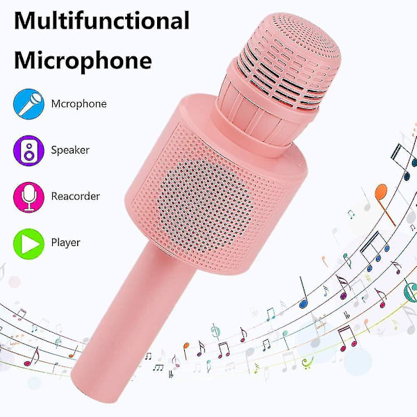 Trådlös Bluetooth Karaoke Mikrofon, Bärbar Karaoke Spelare för Barn