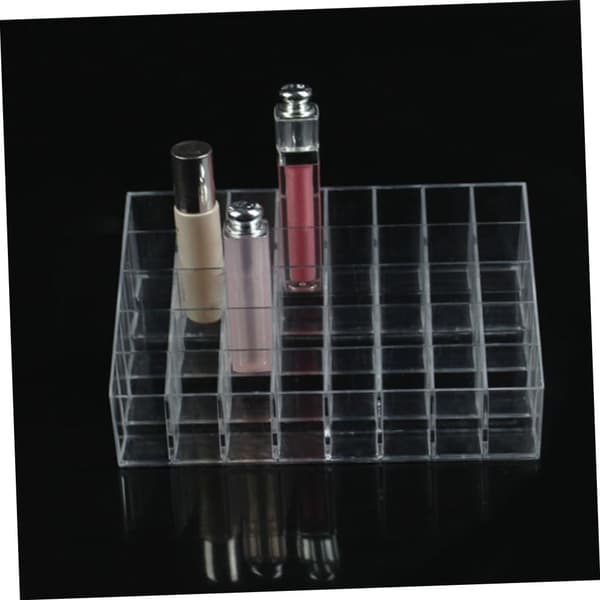 Kosmetisk makeup-organizer med 40 rum, læbestiftholder og lipgloss-stander