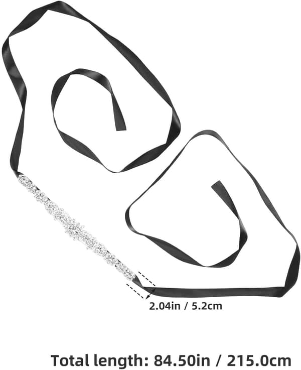 Justerbart Rhinestone Brudesjalbelte for kvinner Brudebelte