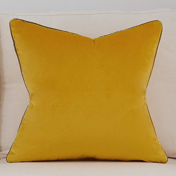 18 x 18 tum Guld Läder Randiga Linjer Sammet Kuddfodral Lyxig Modern Kastkudde Överdrag Dekoration
