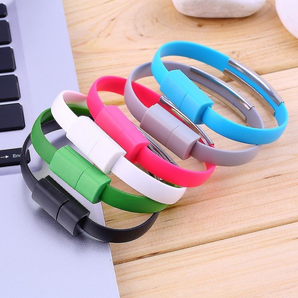 Myk håndleddsbånd Micro USB 2.0 kabel armbånd lading Android