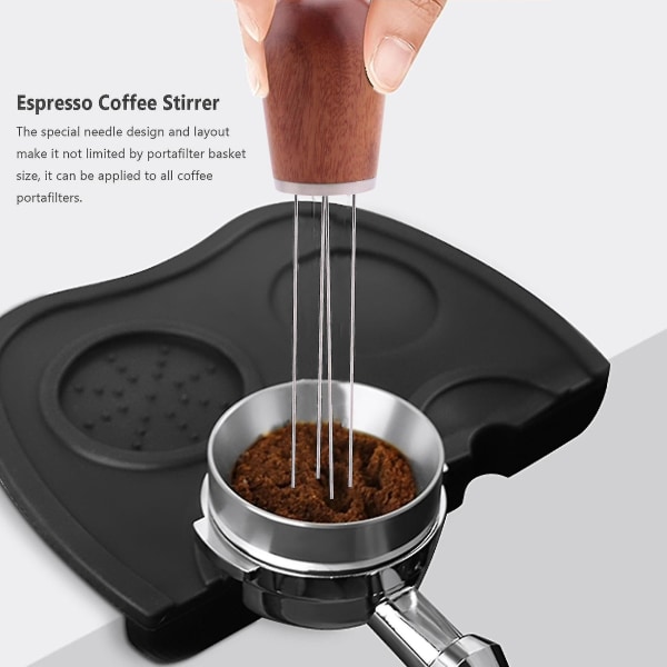 Espresso kafferører, kafferøreverktøy for espresso, rød-brun