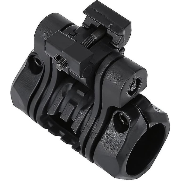 Torch Clip Montering Plast Rask Utgivelse Lommelykt Holder Clip Montering Kit (svart) (1 stk)
