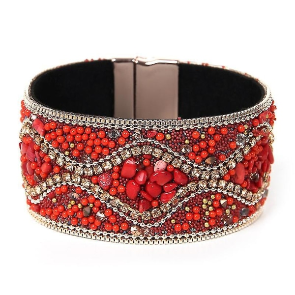 Boheme Retro Armbånd til Kvinder med Rhinesten Håndlavet Perle