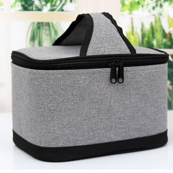 Isolert lunsjboksbag i denim, håndholdt, med rispose