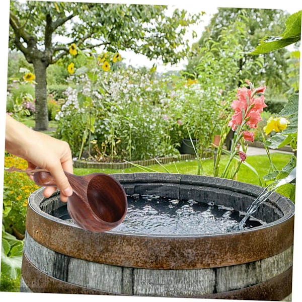 Elegant japansk teseremoni skje, ergonomisk håndtak, tresleiv for suppe, multifunksjonell vannøse