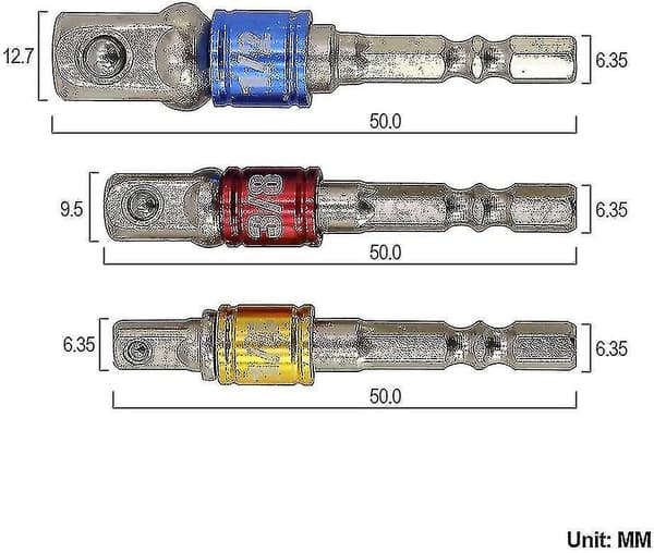 1/4 Hex Bit Magnetisk Borrbit Förlängningshållare Borrmaskin Byte Förlängning