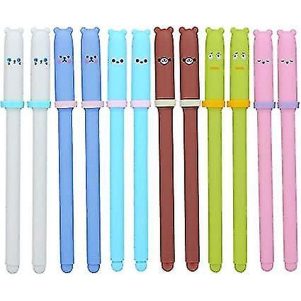 Cute Animal Gel Pens 0,5 mm Black Ink Novelty Bursdagsgaveskole