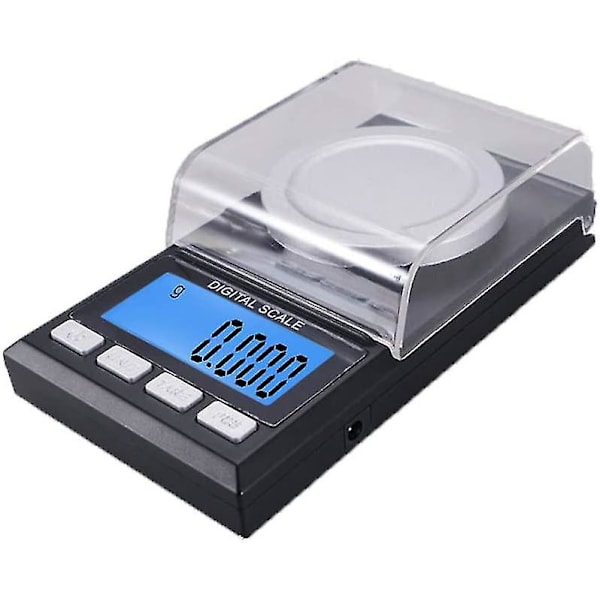 Elektroniset vaakat kalibrointilevyillä koruille, 6 painoyksikköä, 0,001 g x 50 g