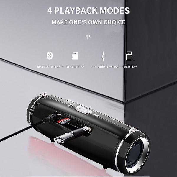 Portabla Bluetooth-högtalare Trådlös Vattentät Djup Bas Subwoofer Perfekt För Fester, Resor, Utomhus, Hem, Dusch