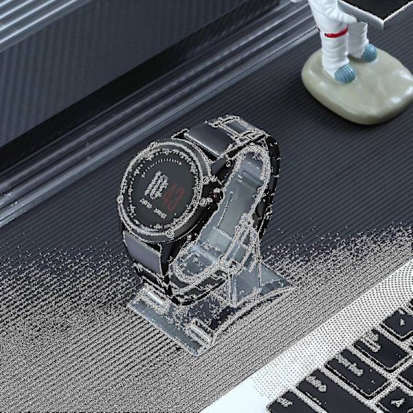 Urrem til Garmin Tactix 7 Pro/fenix 7x/6x Pro, 26mm 5-leds titanium stål urrem Grey