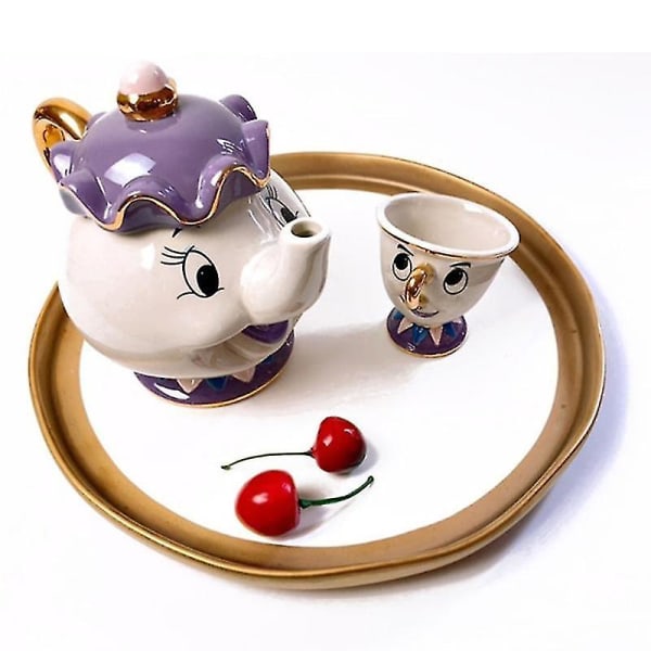 Saapuminen Sarjakuva teekannu Muki Chip Cup Tea Pot Xmas Gift
