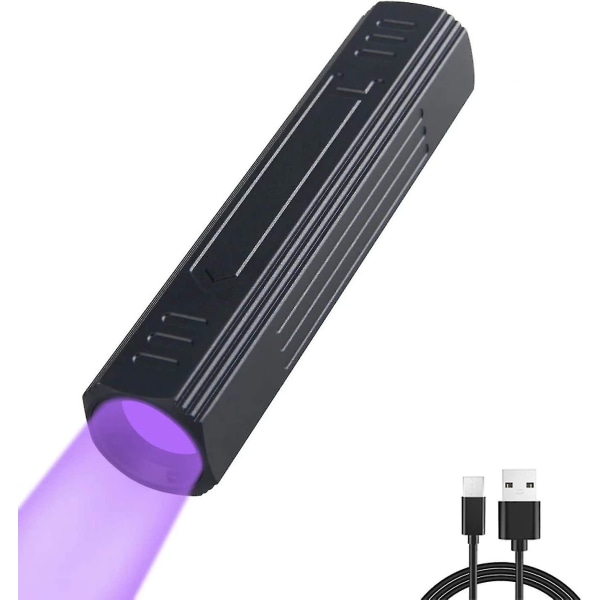 Uv365nm ladattava, ammattimainen UV-taskulamppu mustalla suodattimella, mustalla LED-valolla