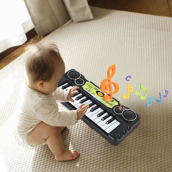 Barnas Keyboard Piano - 25 Taster Keyboard Piano for Barn Multifunksjonelt Musikk Pedagogisk Instrument Leke Keyboard Piano for 3, 4, 5, 6, 7, 8 Jenter og Gutter