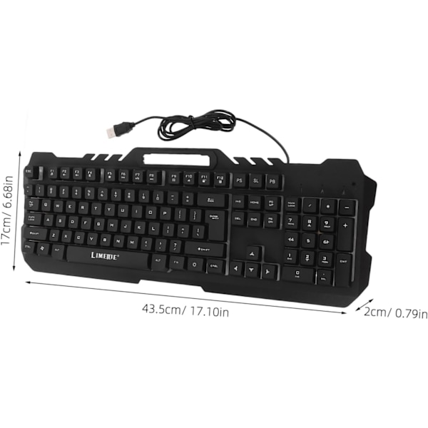Täysikokoinen mekaaninen näppäimistö pelisetti RGB LED -taustavalolla ja ergonomisella hiirellä