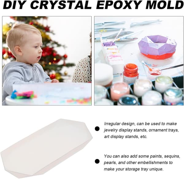 Krystal limform DIY silikonebakkeform epoxy udstillingsstandstøbning til håndværk