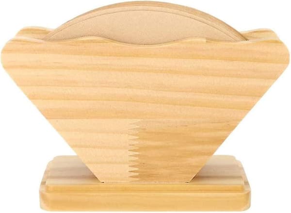 Træ Kaffe Filter Holder, Kaffepapir Opbevaringsstativ, Filterpapir Base, Bambus Filterpapir