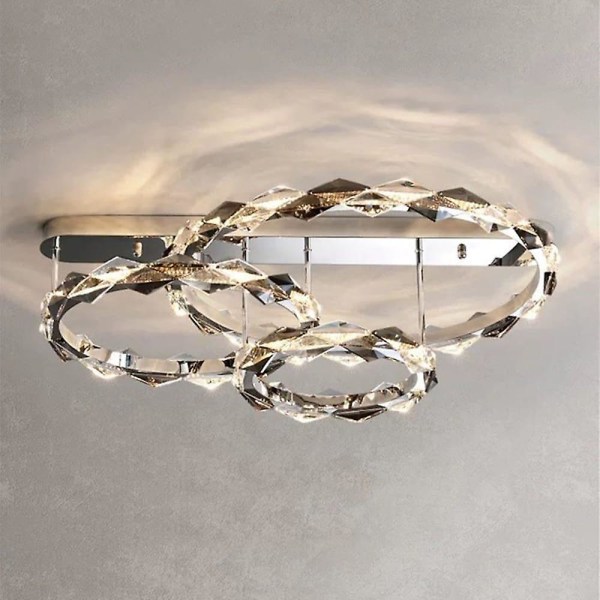 80cm Loftlampe LED Krystal Rustfrit Stål Moderne 220-240v