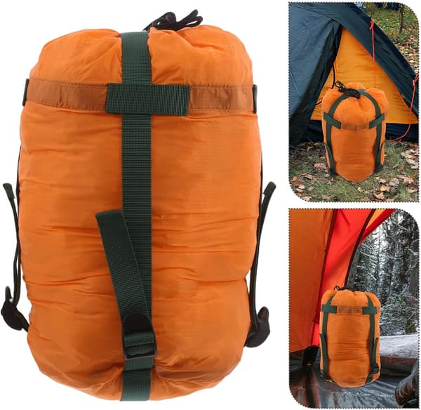 Utendørs kompresjonspose 15x7 tommer lett nylon pakkpose